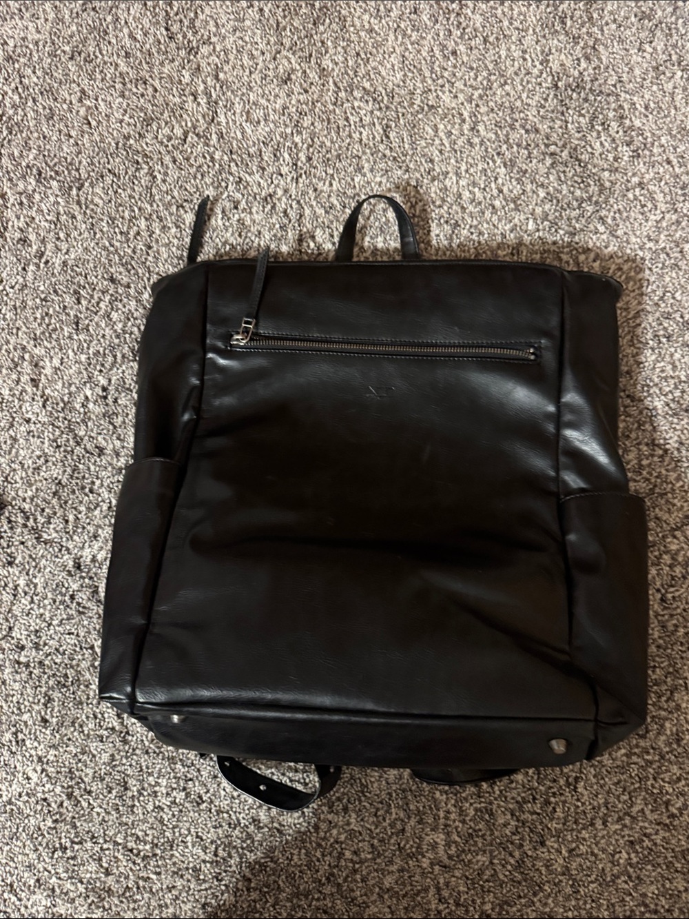Freshly Picked Black Leather Backpack